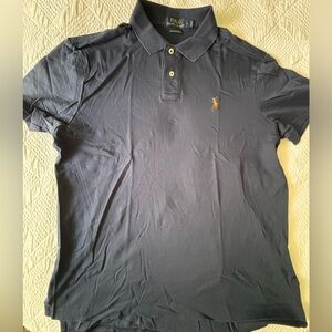 Ralph Lauren Polo Size Large Navy Pima Cotton Polo